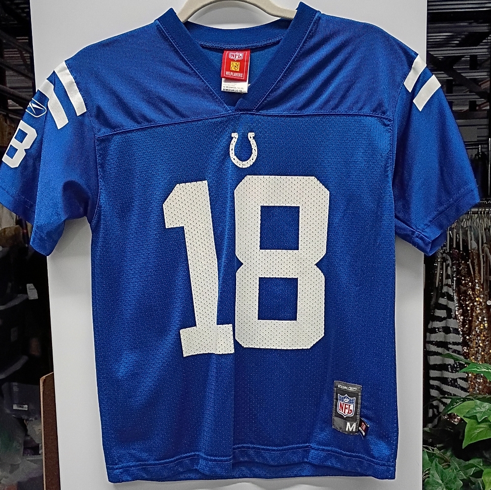 Peyton Manning Indianapolis Colts Football Jersey with Shoulder Stripes - Picture 5 of 6